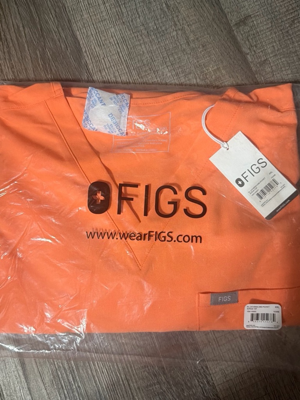 FIGS Orange Scrub Top
